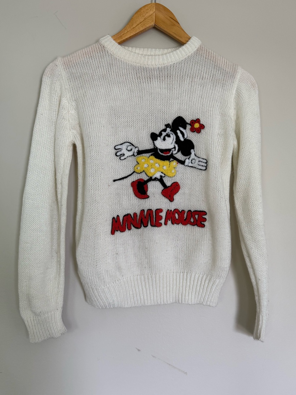 VTG Disney Character Fashions Girls Minnie Mouse Knit Acrylic Sweater Sz
9-10